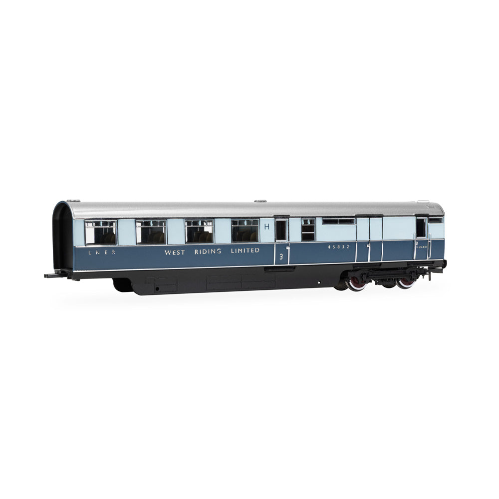 HORNBY 1/76 LNER - "WEST RIDING LIMITED" - OPEN THIRD & BRAKE THIRD - COACH PACK