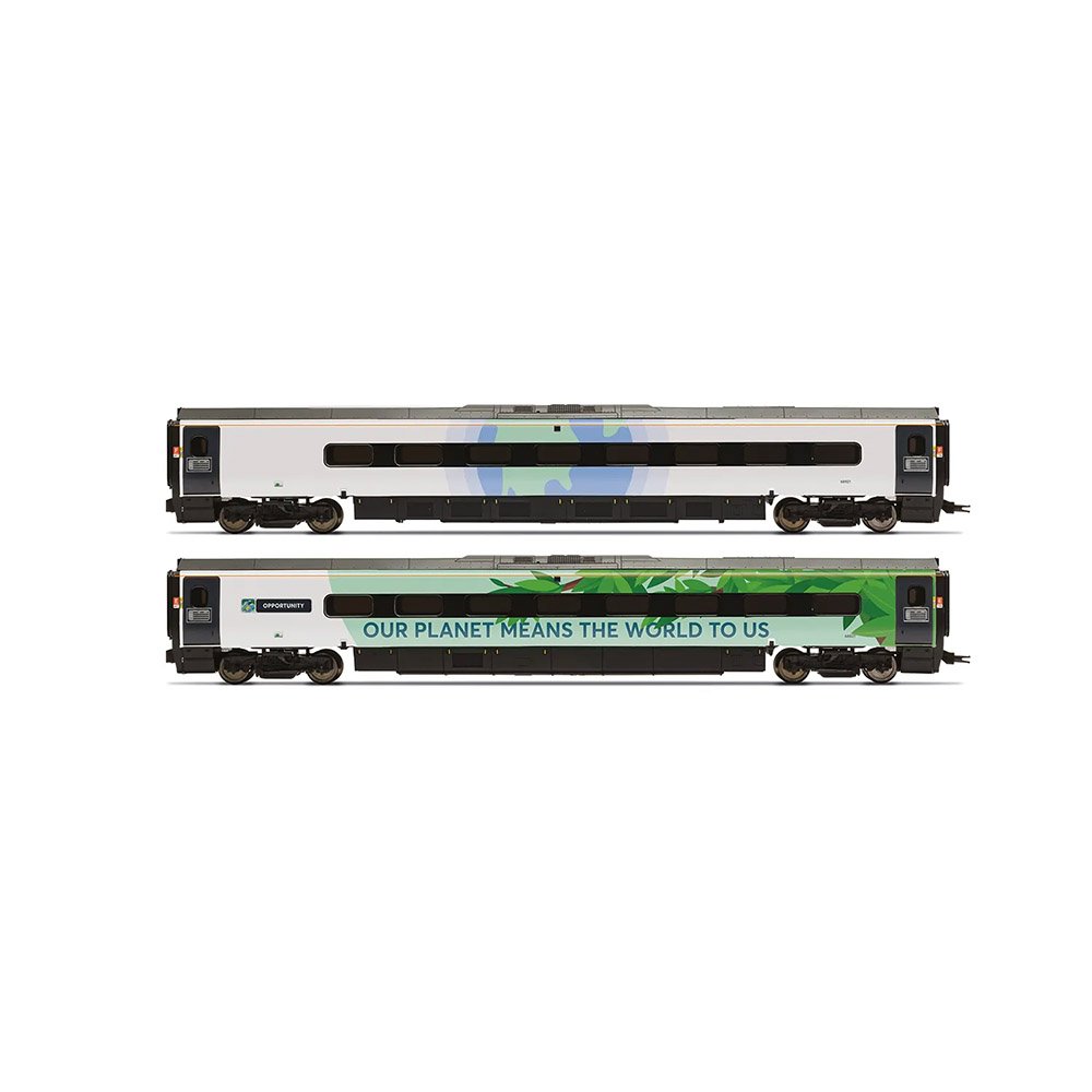 HORNBY AVANTI WEST COAST CLASS 390 CLIMATE CHANGE LIVERY COACH PACK 2 68921 + 68821