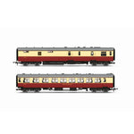 HORNBY 1/76 BR - KITCHEN AND BUTTERY CAR & COMPOSITE RESTAURANT - "AT THE SIGN OF THE THREE PLOVERS" - COACH PACK