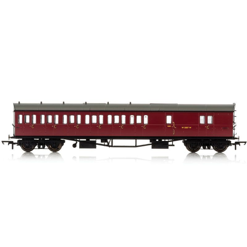 HORNBY BR COLLETT 57' BOW ENDED D98 SIX COMPARTMENT BRAKE THIRD (LEFT HAND) W4949W - ERA 4