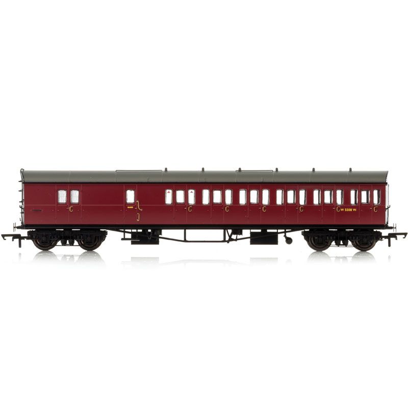 HORNBY BR COLLETT 57' BOW ENDED D98 SIX COMPARTMENT BRAKE THIRD (RIGHT HAND) W4951W - ERA 4