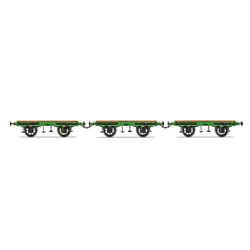 HORNBY L&MR FLAT BED WAGON PACK - ERA 1