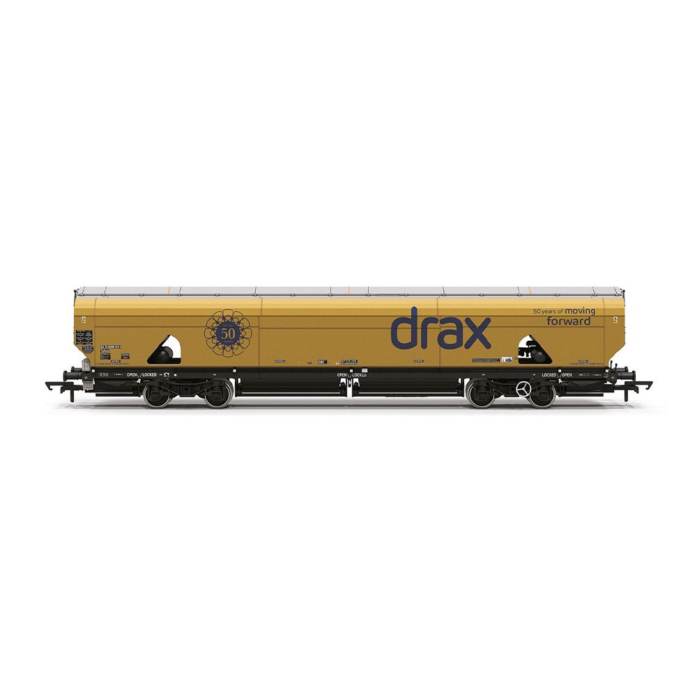 HORNBY DRAX - BIOMASS - WAGON - GOLD LIVERY (DRAX 50TH ANNIVERSARY)