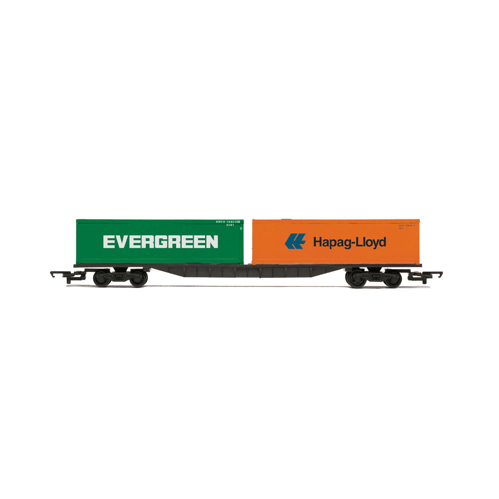 HORNBY 1/76 RAILROAD BR - FFA CONTAINER WAGON & CONTAINERS