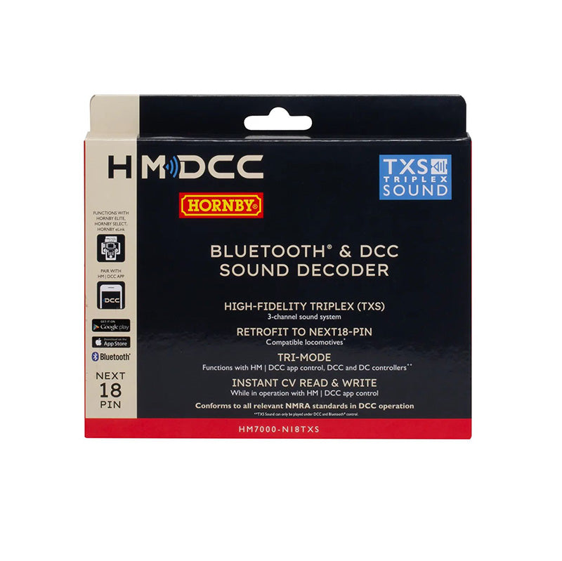HORNBY HM7000-N18TXS: BLUETOOTH & DCC SOUND DECODER (NEXT18-PIN)
