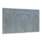 HORNBY HIGH LEVEL ARCHED RETAINING WALLS X 2 (ENGINEERS BLUE BRICK)
