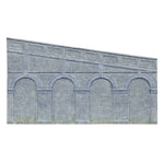 HORNBY HIGH STEPPED ARCHED RETAINING WALLS X 2 (ENGINEERS BLUE BRICK)