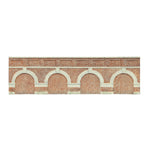 HORNBY LOW LEVEL ARCHED RETAINING WALLS X2 (RED BRICK)