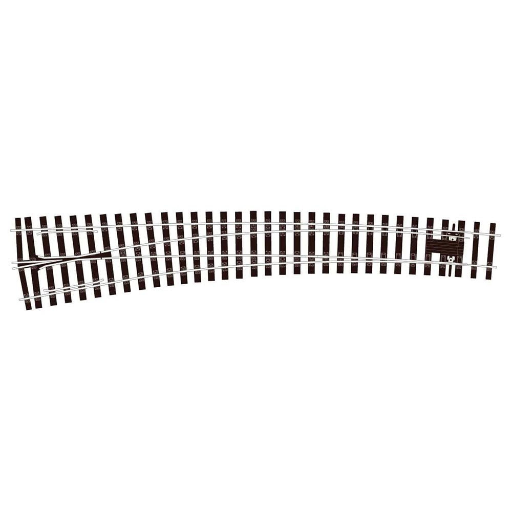 PECO O GAUGE CURVED TURNOUT L/H