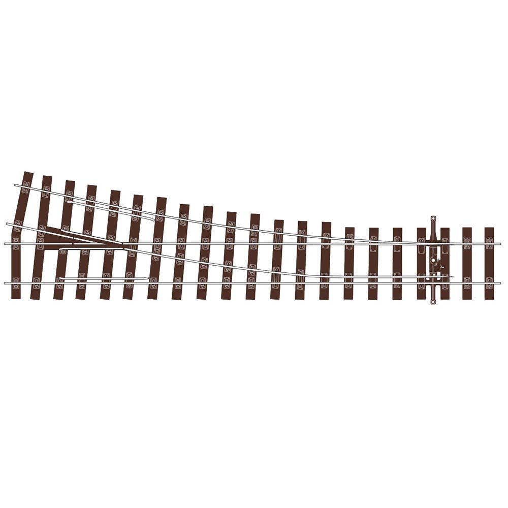 PECO STREAMLINE BULLHEAD OO CODE 75 MEDIUM RADIUS TURNOUTS-RIGHT