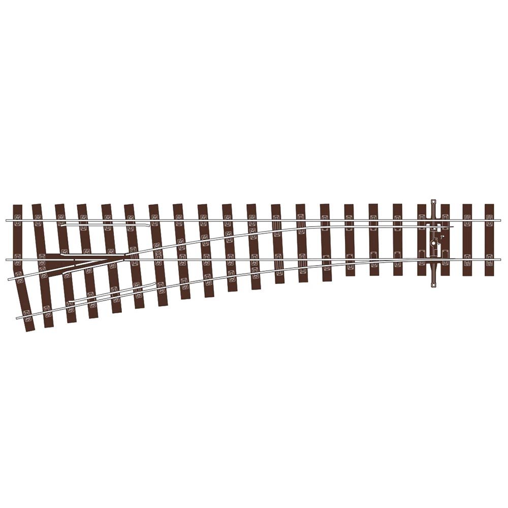 PECO STREAMLINE BULLHEAD OO CODE 75 MEDIUM RADIUS TURNOUTS-LEFT
