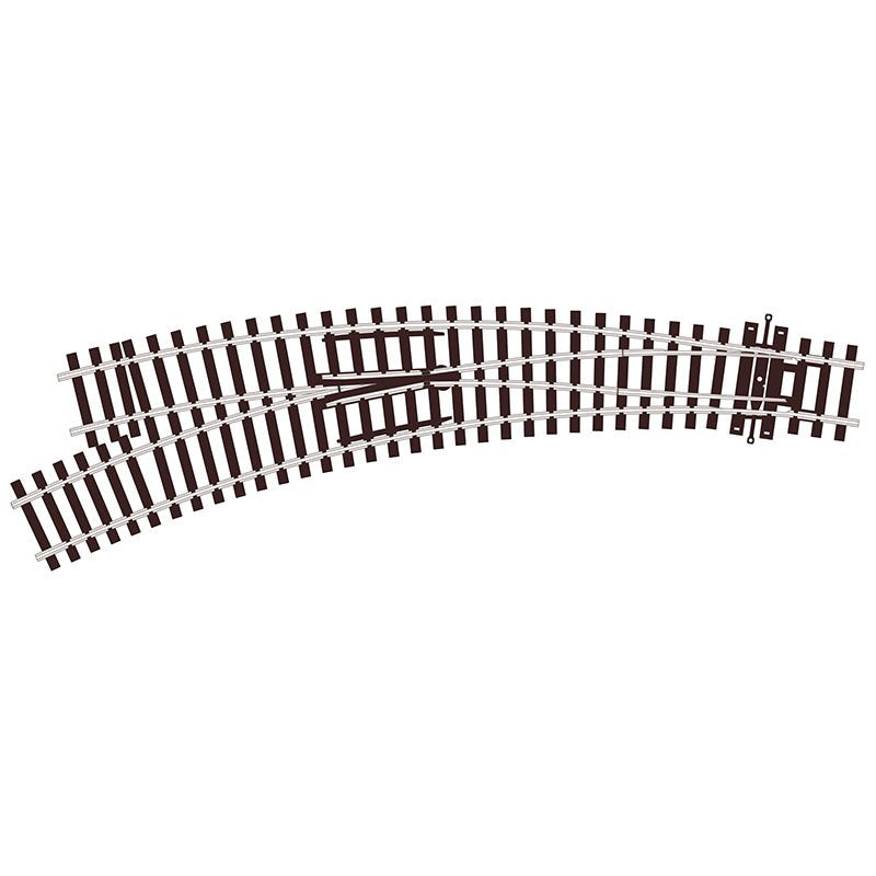 PECO STREAMLINE OO/HO CODE 100 SMALL RADIUS CURVED TURNOUT L/H